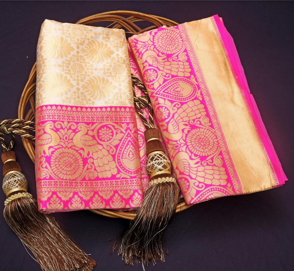 Lichi Silk Regal Charm Premium Soft Lichi Silk Saree with Rich Pallu & Exclusive All-Over Jacquard Work