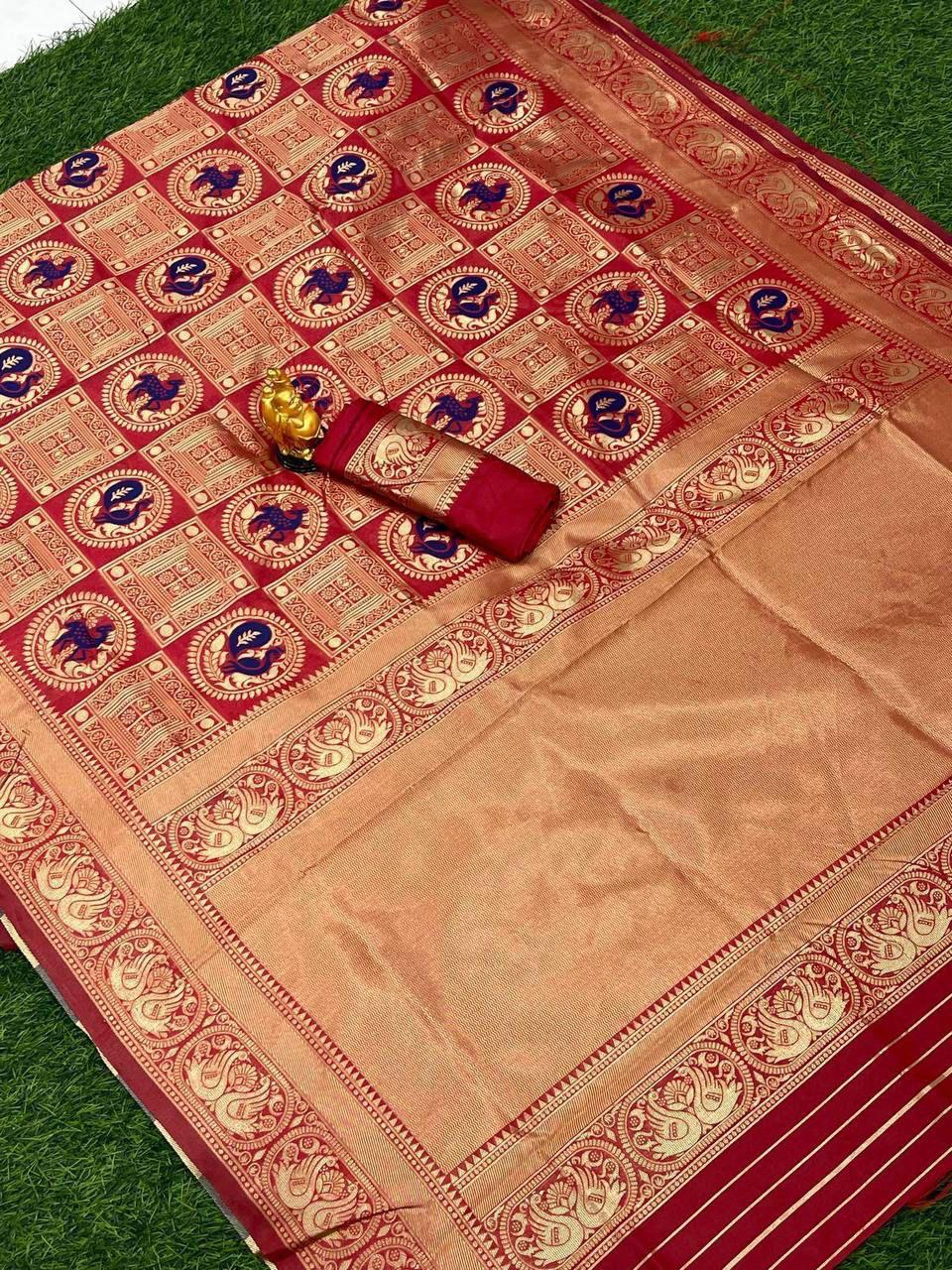 Lichi Silk Royal Grace Soft Lichi Silk Saree with Rich Pallu & Exclusive Jacquard Work