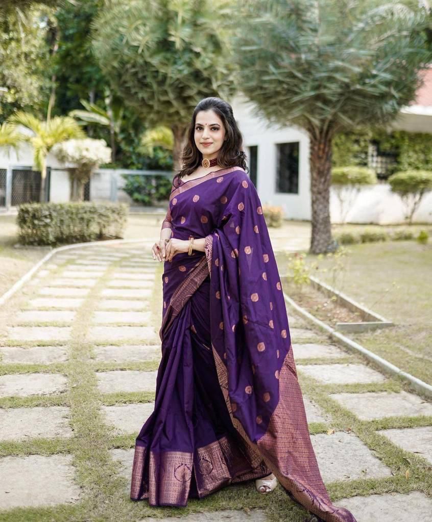Lichi Silk Classic Elegance Soft Lichi Silk Saree with Rich Pallu & Jacquard Work