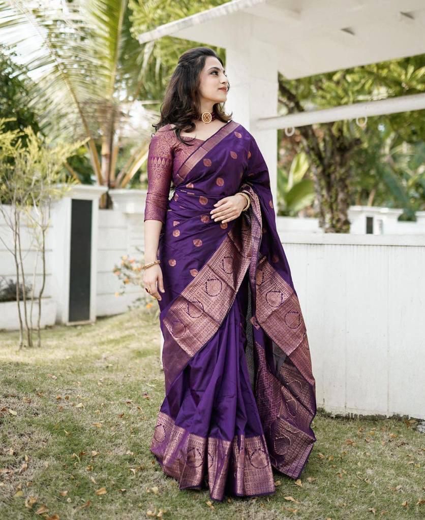 Lichi Silk Classic Elegance Soft Lichi Silk Saree with Rich Pallu & Jacquard Work