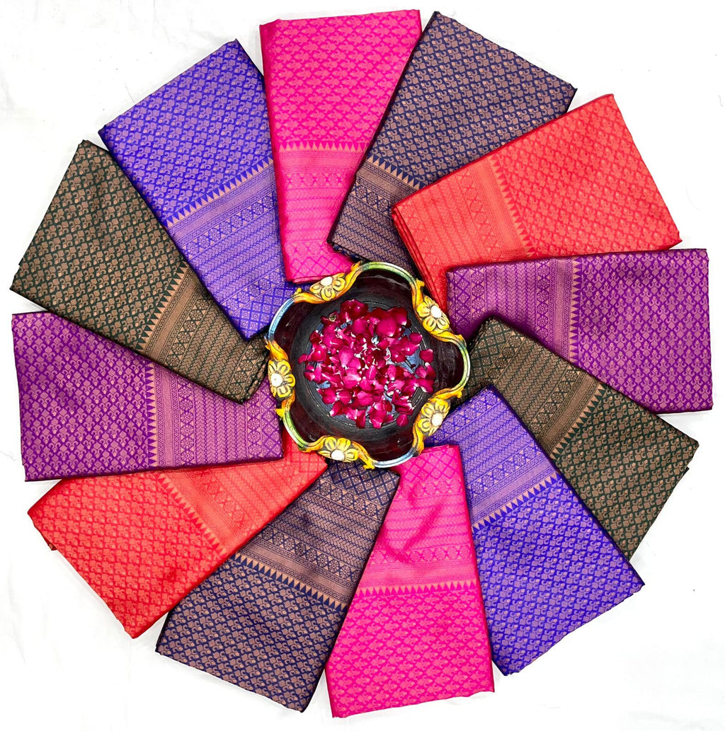 Lichi Silk Classic Charm Soft Lichi Silk Saree with Rich Pallu & Jacquard Work