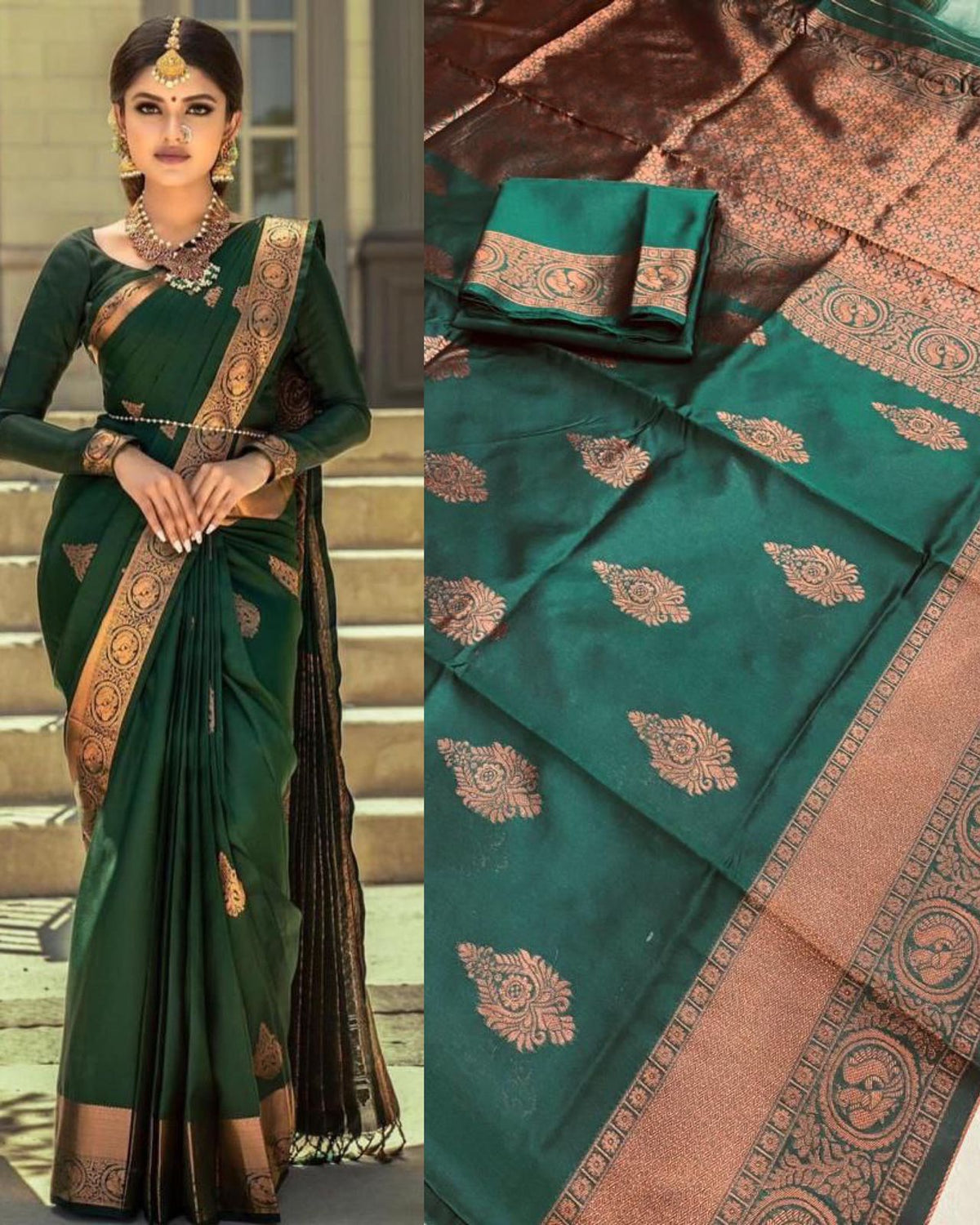 Lichi Silk Grace Soft Lichi Silk Saree with Rich Pallu & All-Over Jacquard Work