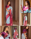 Lichi Silk Royal Charm  Soft Lichi Silk Saree with Rich Pallu & All-Over Jacquard Work