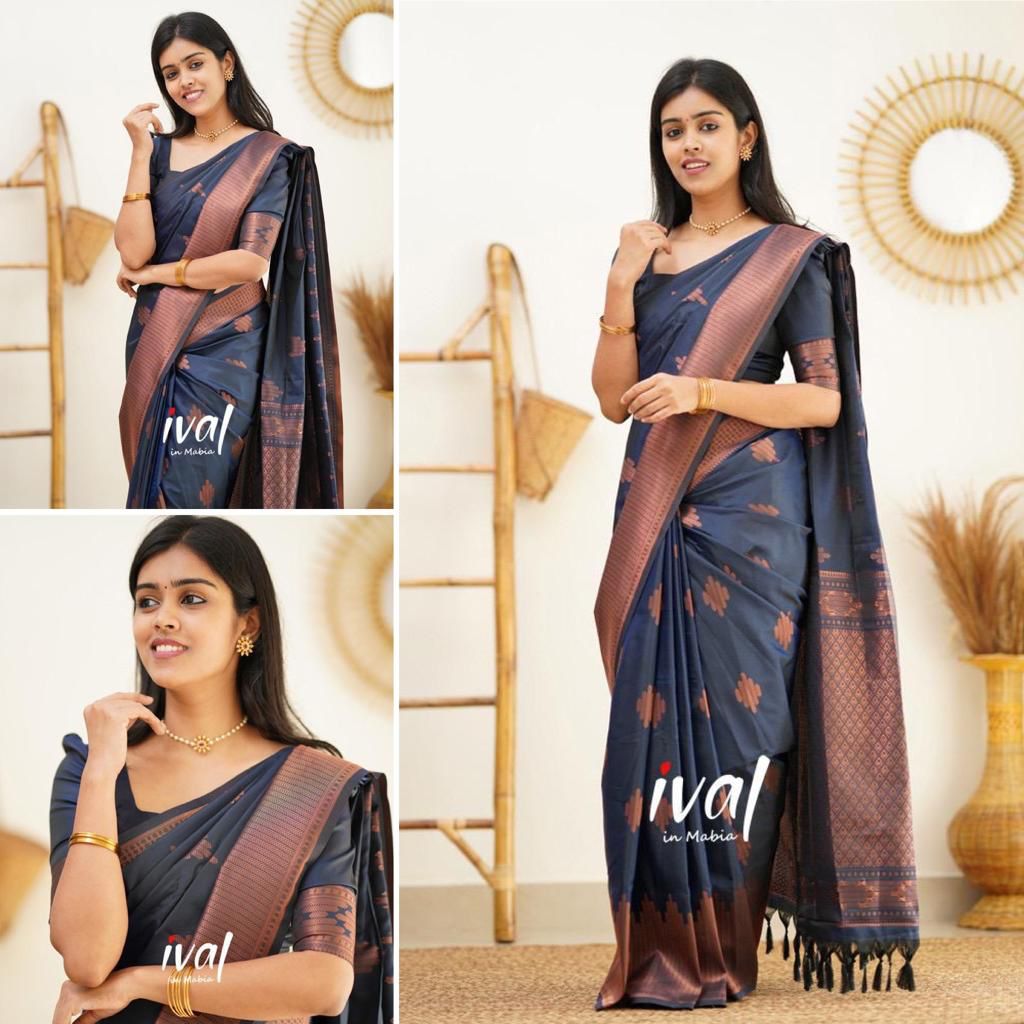 Lichi Silk Grace Soft Lichi Silk Saree with Rich Pallu & All-Over Jacquard Work