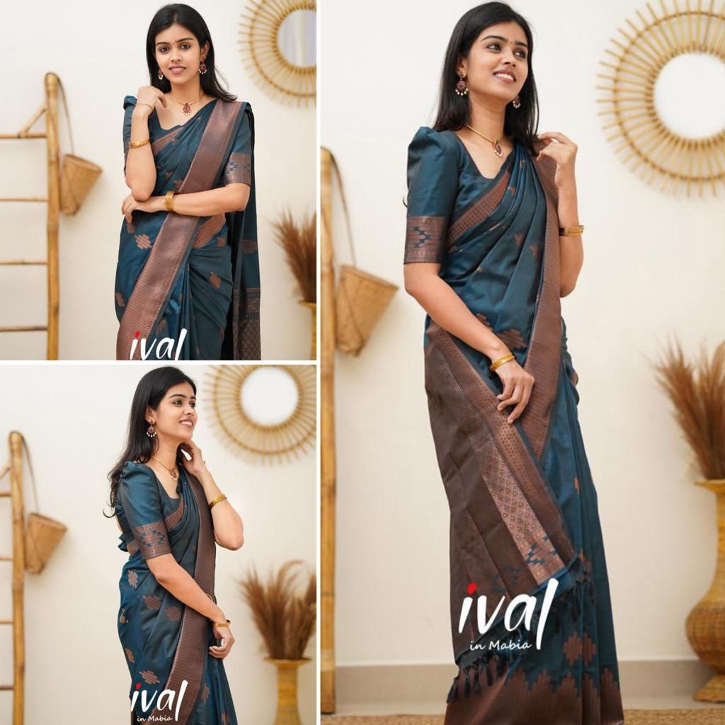 Lichi Silk Grace Soft Lichi Silk Saree with Rich Pallu & All-Over Jacquard Work