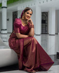 chi Silk Regal Grace  Soft Lichi Silk Saree with Rich Pallu & All-Over Jacquard Work