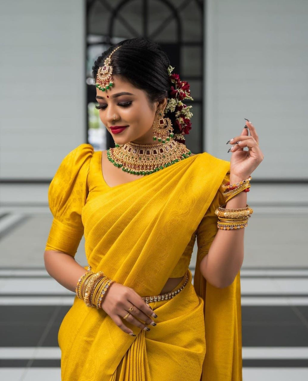 chi Silk Regal Grace  Soft Lichi Silk Saree with Rich Pallu & All-Over Jacquard Work