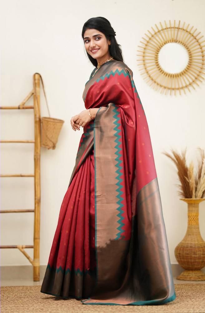 Lichi Silk Regal Elegance Soft Lichi Silk Saree with Rich Pallu & Jacquard Work
