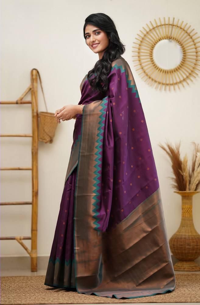 Lichi Silk Regal Elegance Soft Lichi Silk Saree with Rich Pallu & Jacquard Work