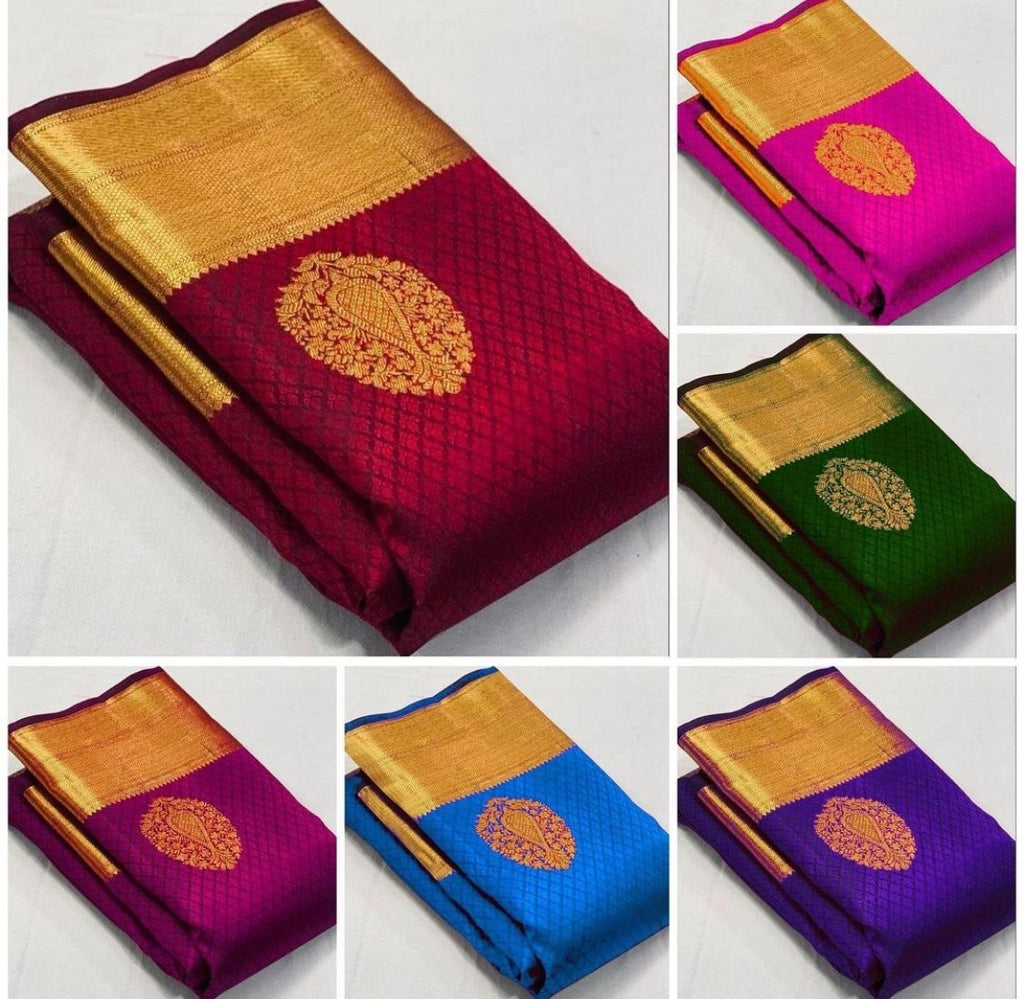 Lichi Silk Classic Grace Soft Lichi Silk Saree with Rich Pallu & All-Over Jacquard Work