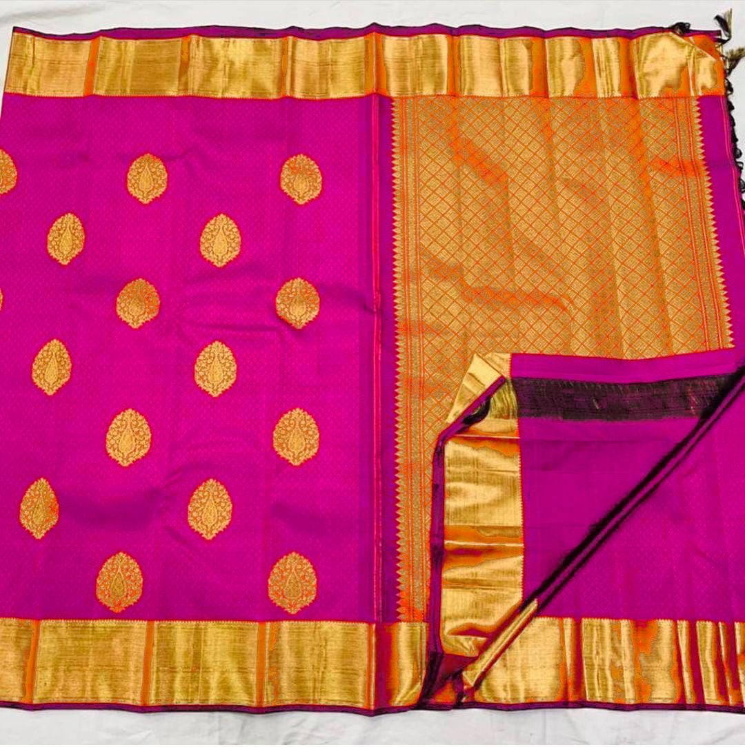 Lichi Silk Classic Grace Soft Lichi Silk Saree with Rich Pallu & All-Over Jacquard Work