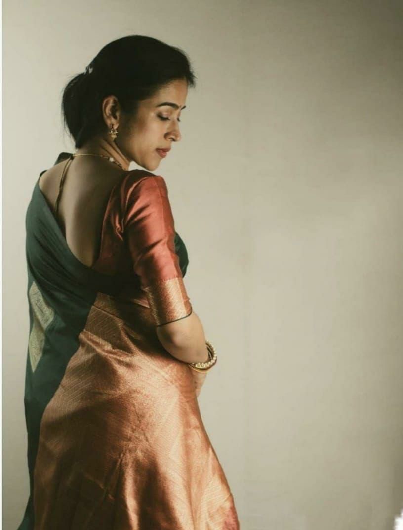Majestic Lichi Aura  Luxurious Soft Lichi Silk Saree with Rich Pallu & Intricate All-Over Jacquard Work