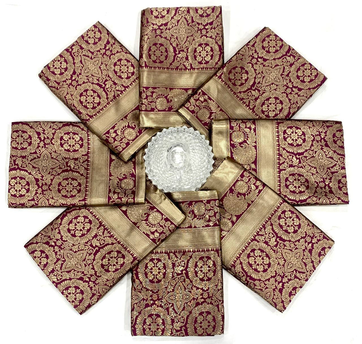 Lichi Silk Jacquard Saree with Elegant Rich Pallu & Designer Border Blouse