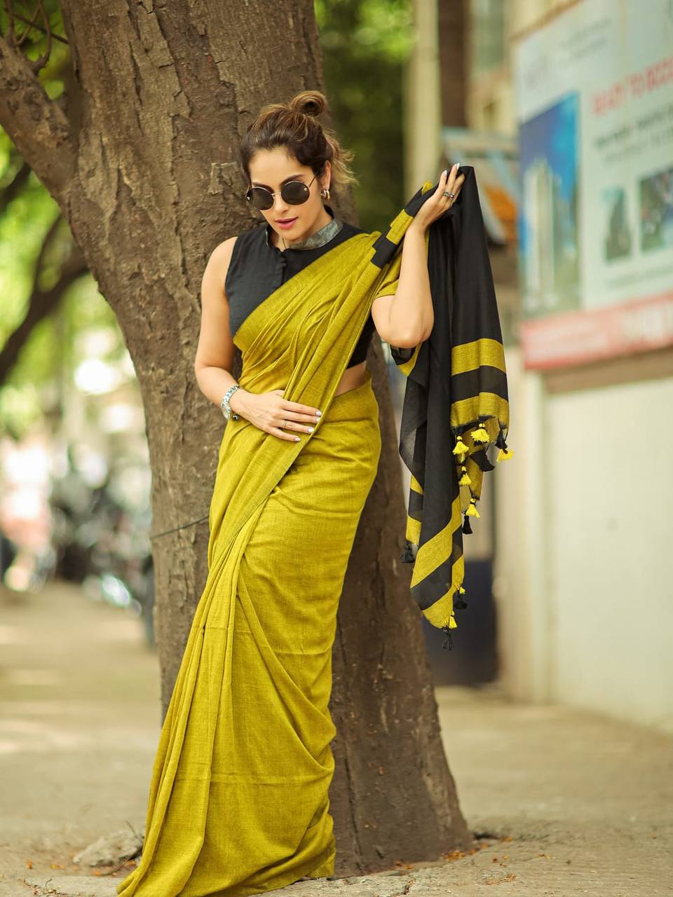 Charming Soft Lilan Cotton Saree with Rich Pallu &amp; Heavy Zhalar