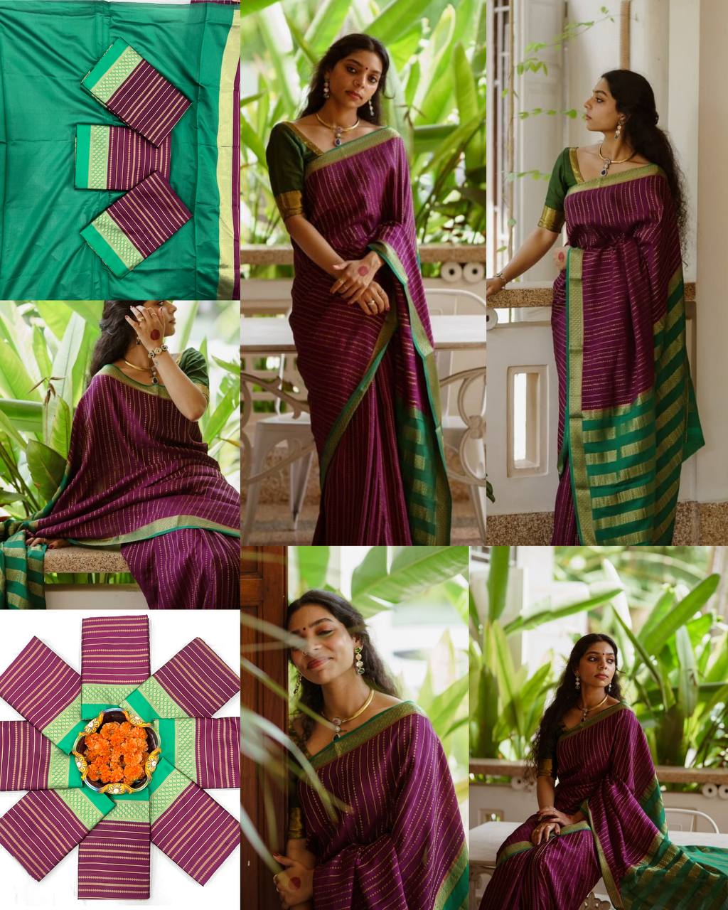 Exquisite Soft Lichi Silk Saree with Woven Jacquard Beauty & Rich Pallu