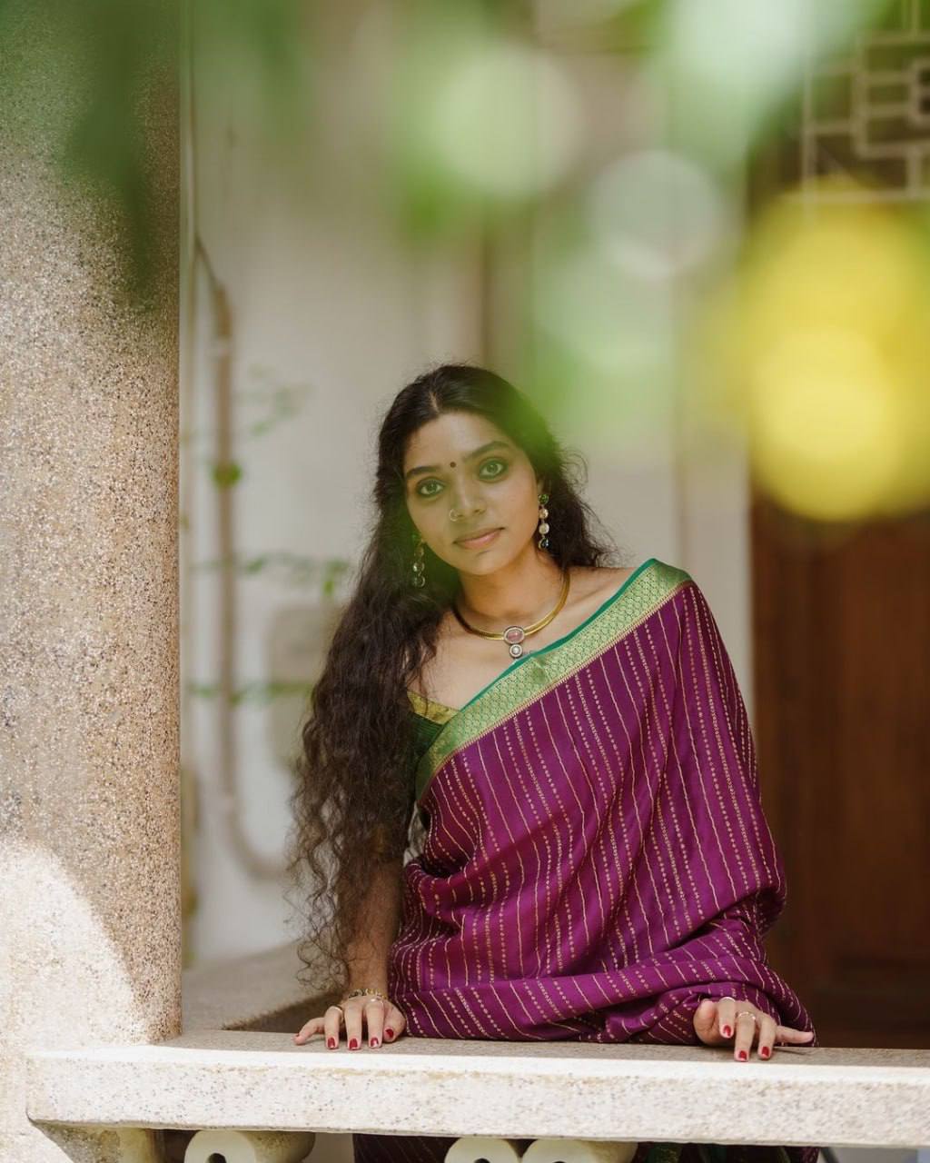 Exquisite Soft Lichi Silk Saree with Woven Jacquard Beauty & Rich Pallu