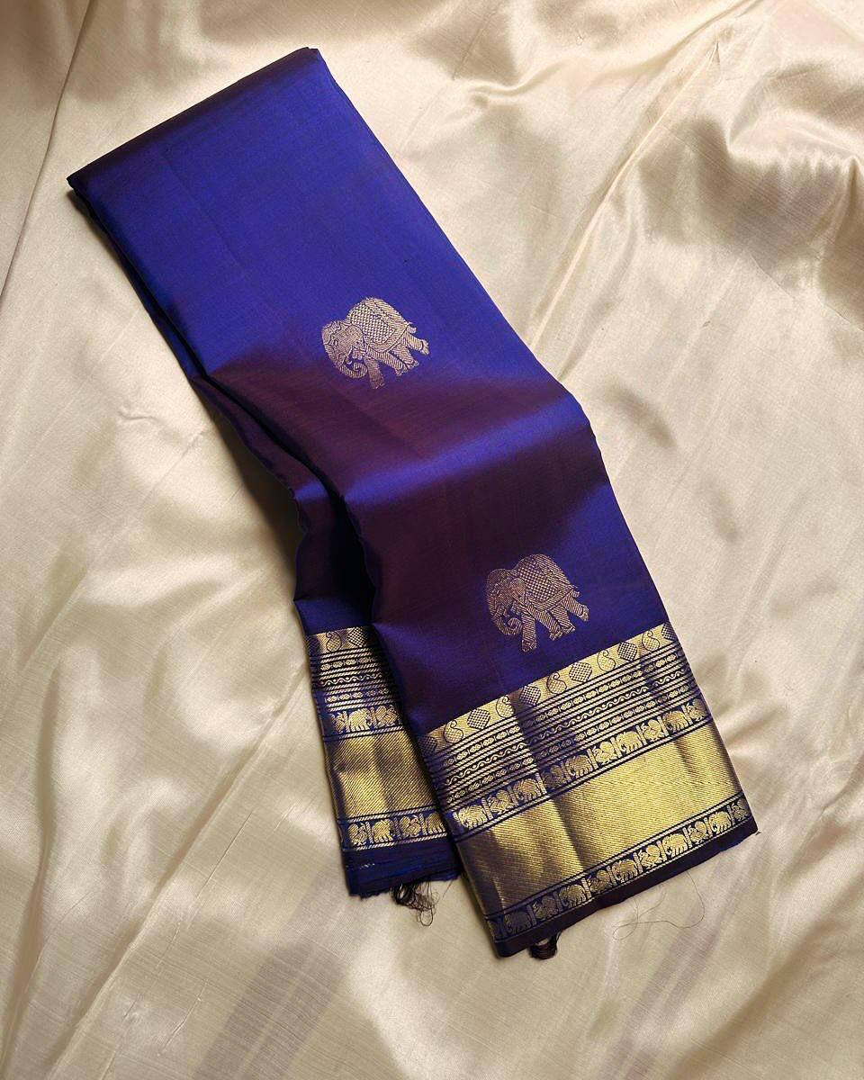 Graceful Soft Lichi Silk Saree with Ornate Jacquard Work & Rich Pallu