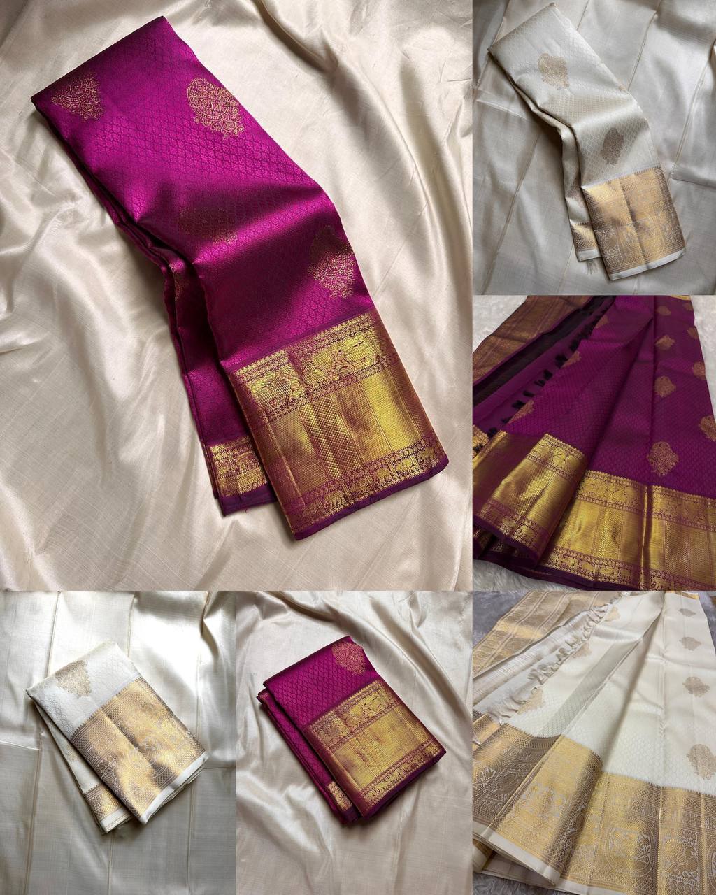Classic Soft Lichi Silk Saree with All-Over Jacquard Elegance & Rich Pallu