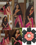 Luxury Soft Lichi Silk Saree with Exquisite Jacquard Work & Rich Pallu