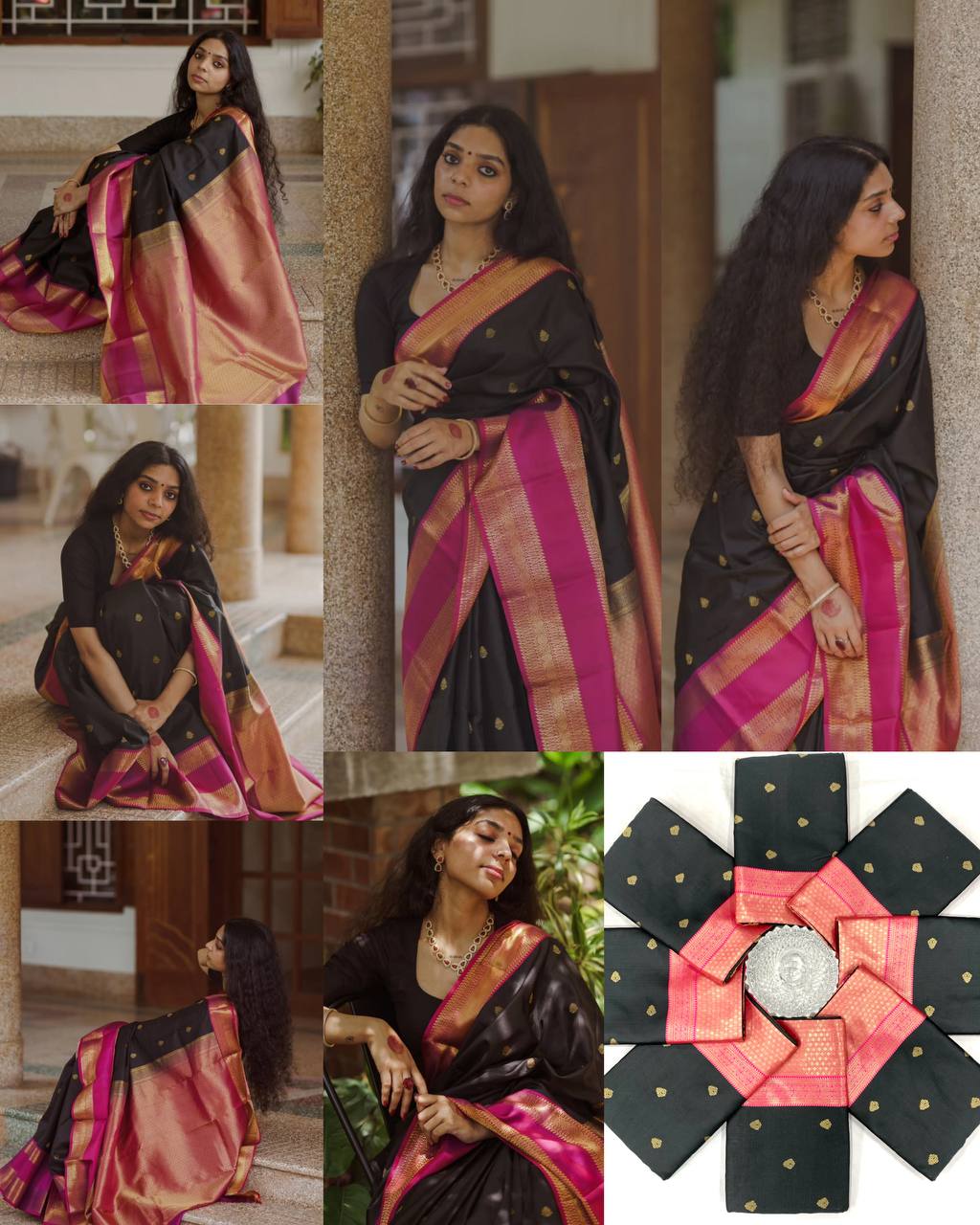 Luxury Soft Lichi Silk Saree with Exquisite Jacquard Work & Rich Pallu