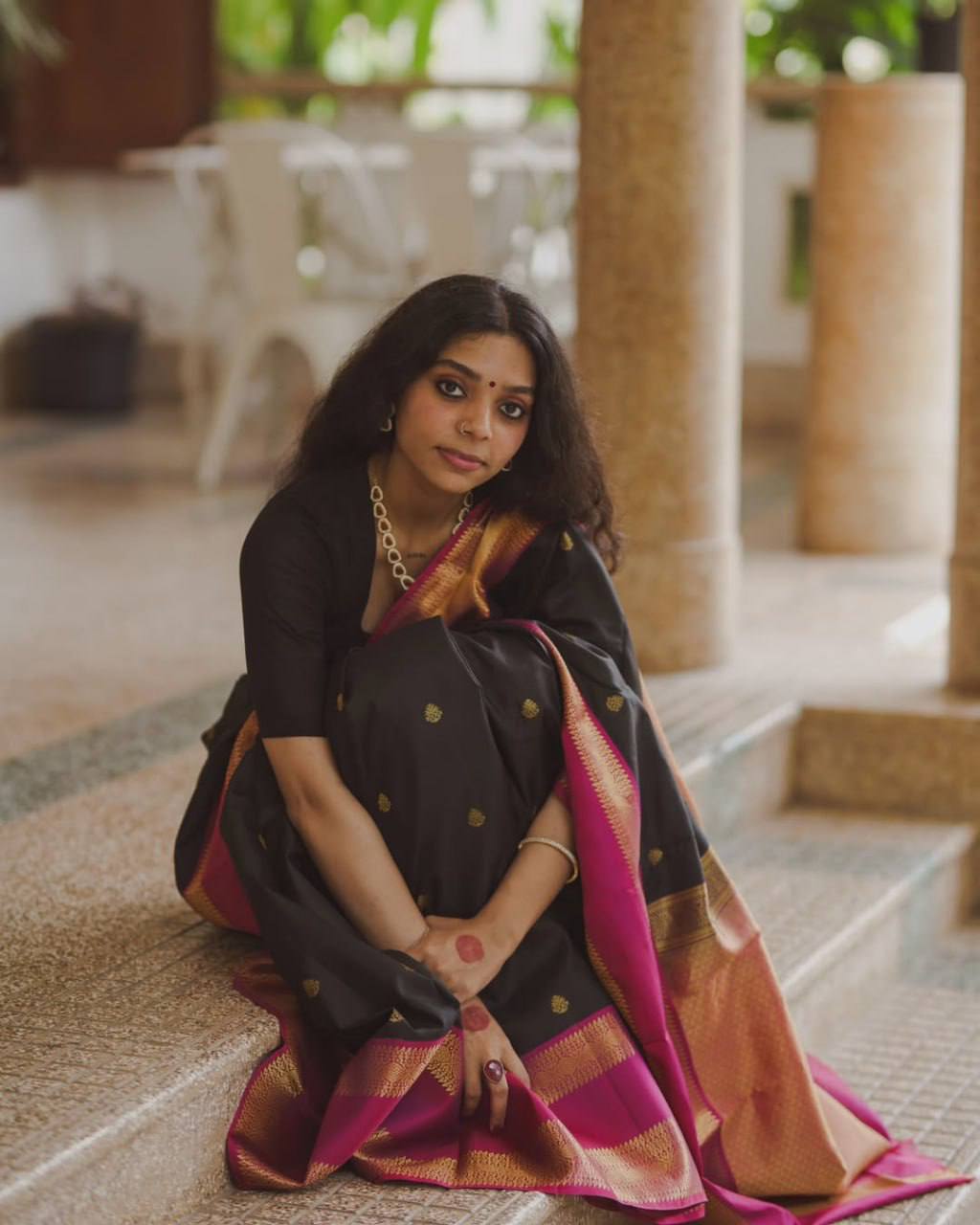 Luxury Soft Lichi Silk Saree with Exquisite Jacquard Work & Rich Pallu