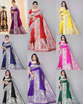 Elegant Soft Lichi Silk Saree with Jacquard Artistry & Statement Pallu