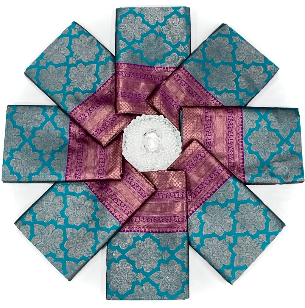 Premium Lichi Silk Saree with Rich Pallu & All-Over Jacquard Weave