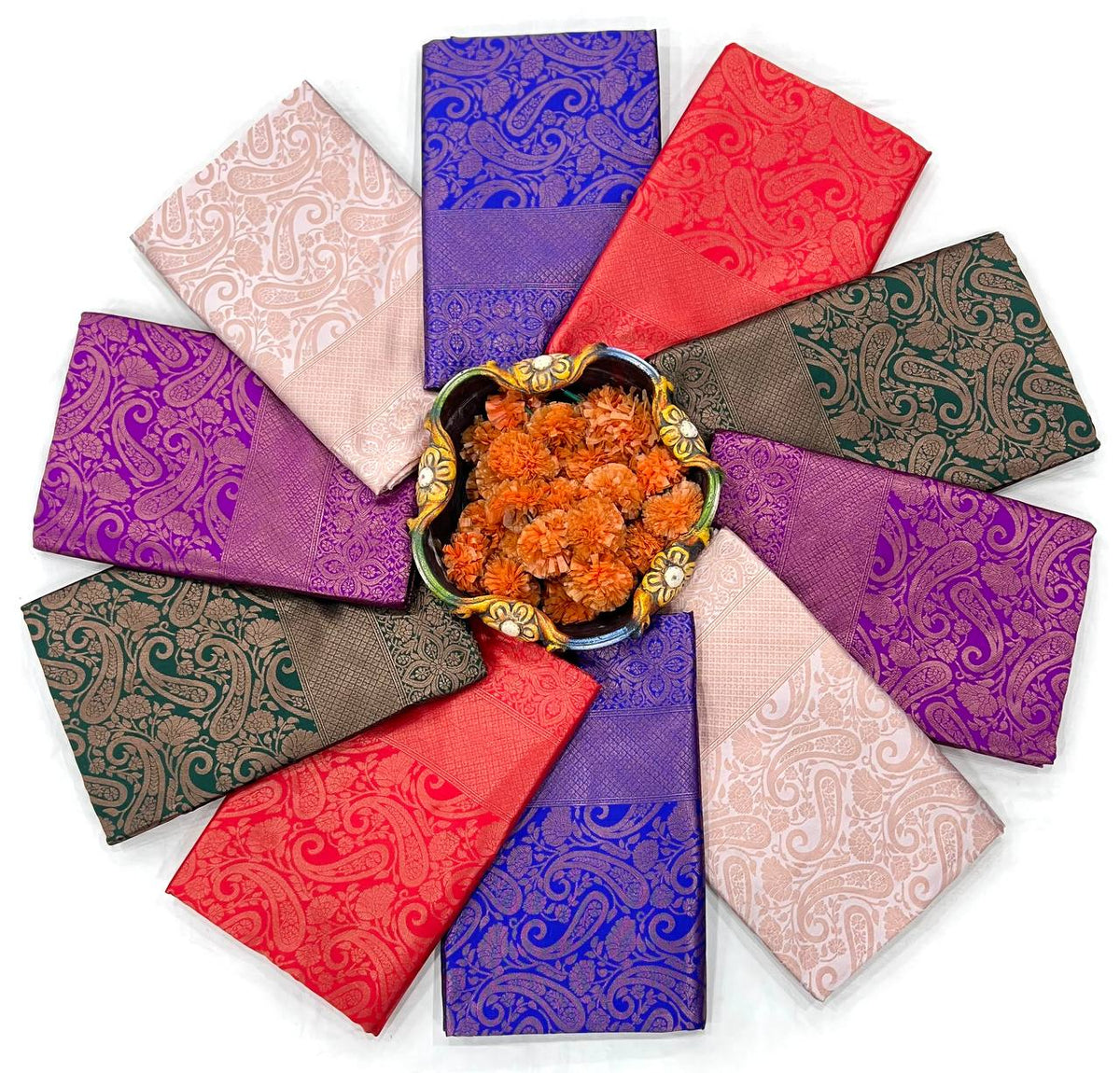 Sophisticated Soft Lichi Silk Saree with Jacquard Pallu &amp; Border