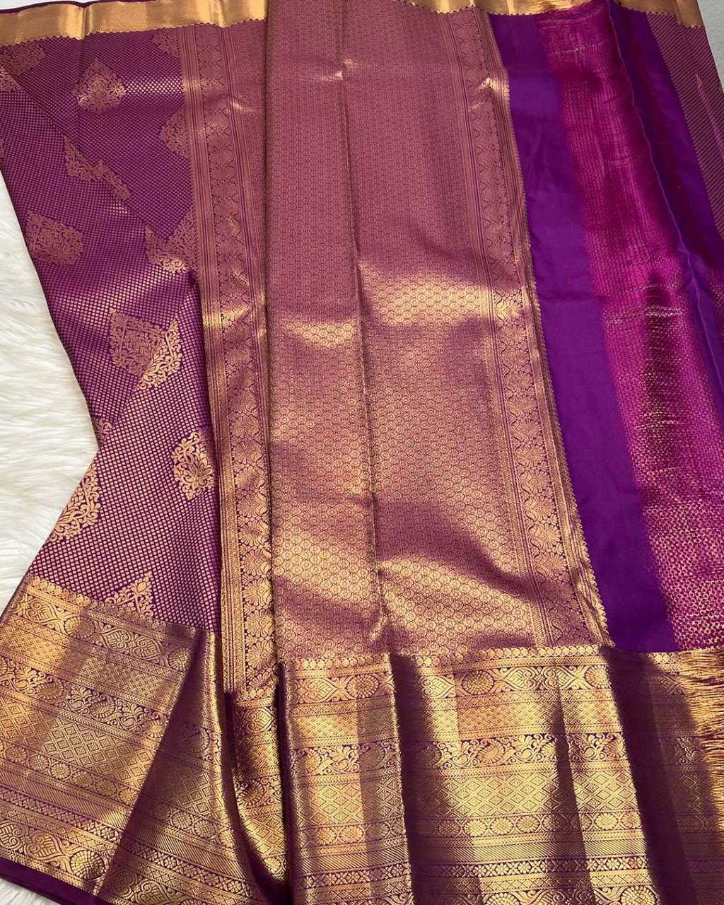 Classic Soft Lichi Silk Saree with Rich Pallu &amp; Jacquard Detailing