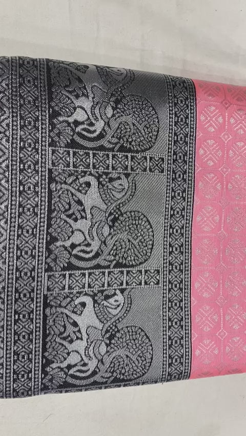 Lichi Silk Majesty – Premium Soft Lichi Silk Saree with Rich Pallu & All-Over Jacquard Work