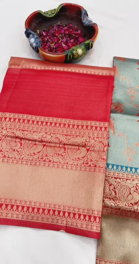 Kanjivaram Silk Zari Lehenga with Banarasi Dupatta & Blouse
