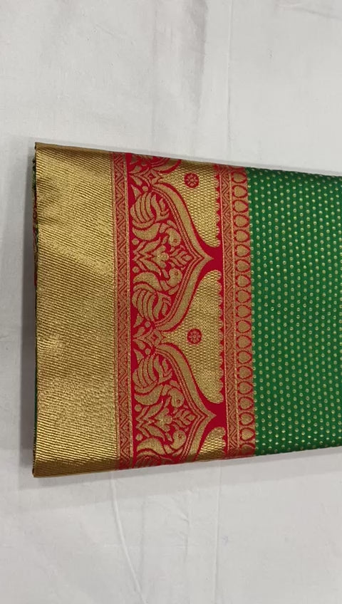 Soft Lichi Silk Jacquard Work Saree with Rich Pallu and Exclusive Blouse Border
