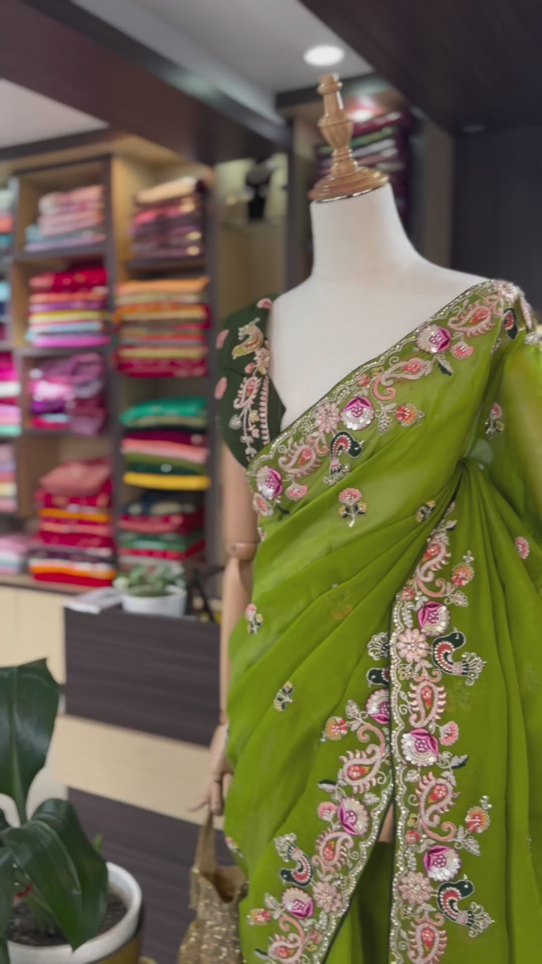 Royal Shimmer Designer Jimmy Choo Silk Saree with Thread & Sequin Work and Tibby Silk Blouse