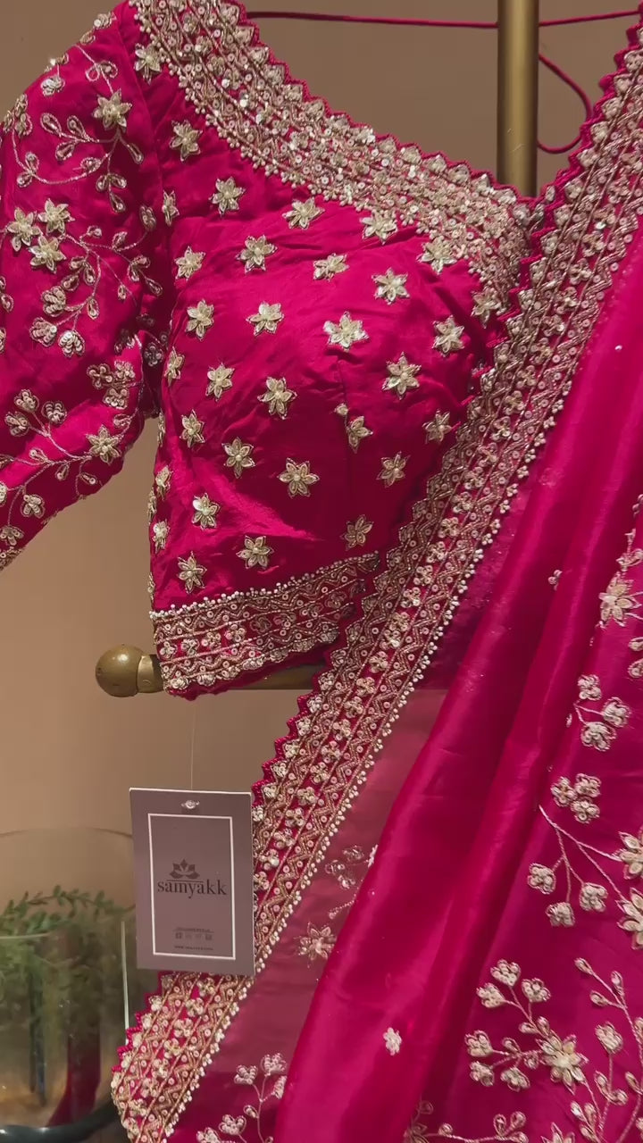Royal Radiance Premium Tibby Silk Saree with Thread & Sequin Work & Designer Blouse