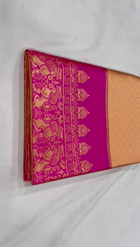 Premium Soft Lichi Silk Saree with Rich Pallu & Jacquard Work